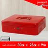 Portable Thickened Metal Cash Box with Lock and Password, Secure Storage Organizer