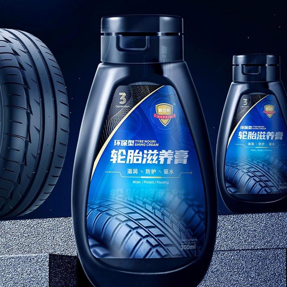 Tire Shine Paste Refurbishment Tyre Gloss Coating Plastic Rubber Wheel Restorer Agent Spray Polishing Brightener Auto Detailing