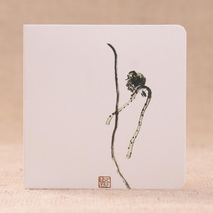 

10PCS Chinese style festival art blessing greeting card event, antique retro greeting card creativ blessing grid card postcards