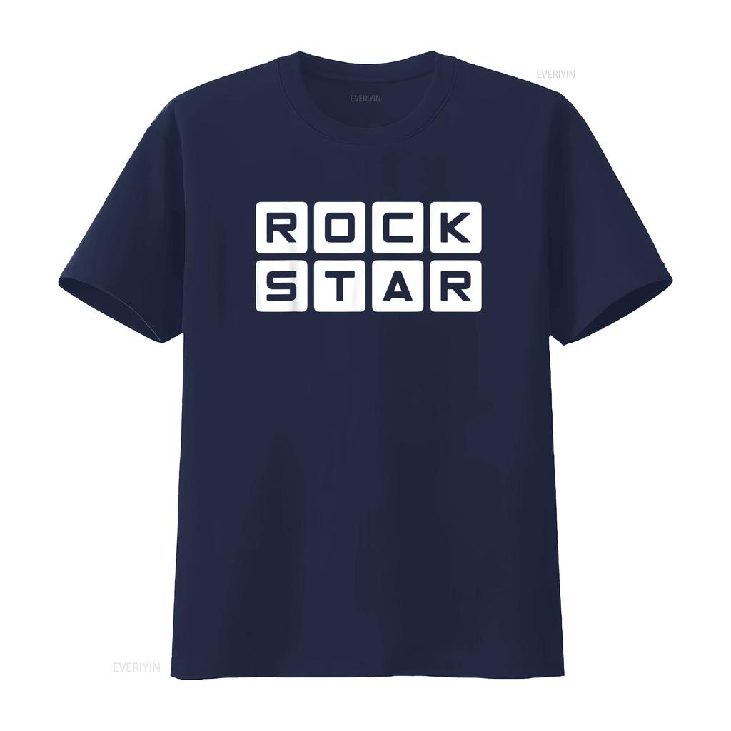 Rock Star Design T Shirt vintage Washed homme Top For Everyday Wear Comfortable Stretched designer clothes Breathable Unisex