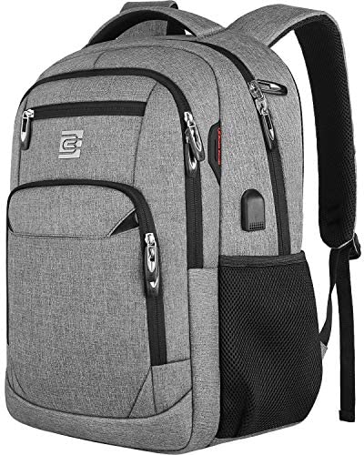 Business Travel Anti Theft 15.6 Inch Laptops Backpack with USB Charging Port College School Computer Bag for Women & Men Fits
