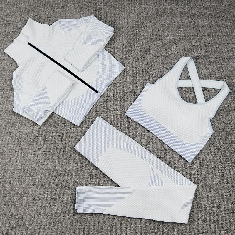 JYL Seamless Quick Dry Long Sleeve Pants Plus Size Yoga Set