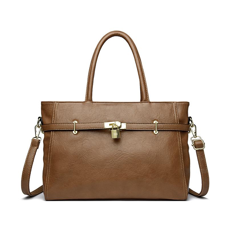 Bolsa Fashion para Deslocamento - Sofisticada Bolsa Tote Retrô para Deslocamento - Bolsa de Ombro Casual de Grande Capacidade