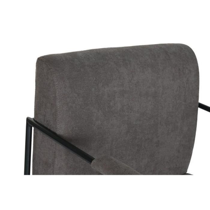 Fauteuil - LANA DECO - DKD Home Decor - Gris - Métal - Polyester - 1 place