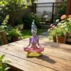 Meditierende Göttinnenstatue 3D-gedruckte sitzende Naturgöttin Skulptur Spirituelle Figur für Haus Zimmer Garten Dekoration