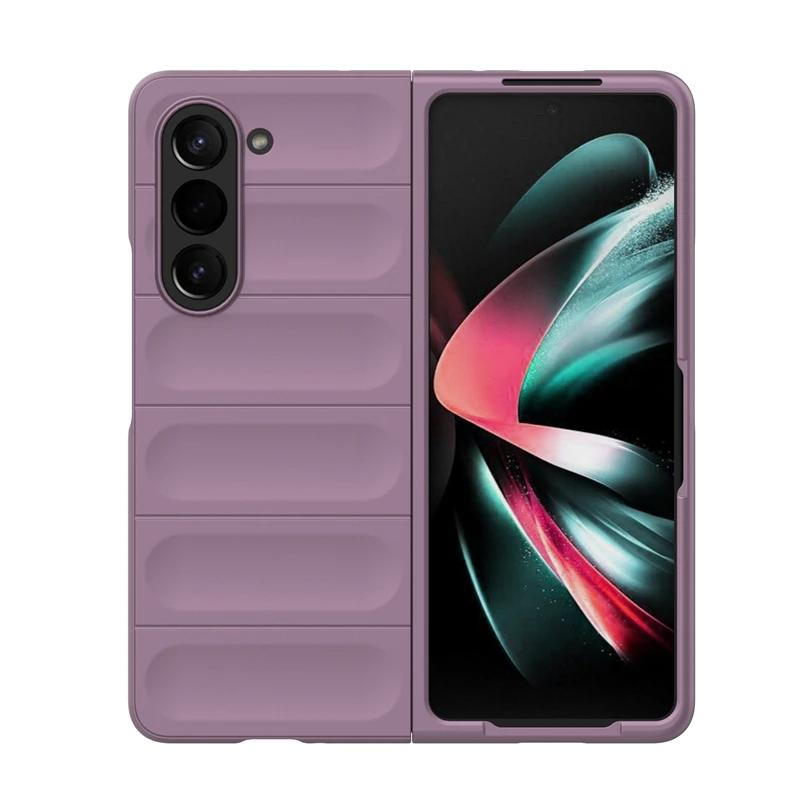 For Samsung Galaxy Z Fold5 4 3 5g Back Cover Phone Case Soft Liquid Silicone Anti-fall Shockproof Armor Protect Funda Coque