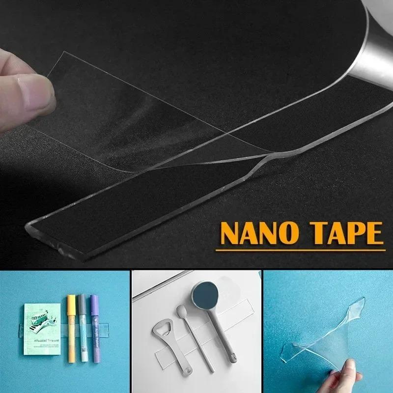 Nano Double-sided Tape Traceless Waterproof Strong Adhesive Tape Reusable Heat Resistant Invisible Gel Kitchen Bathroom Supplies