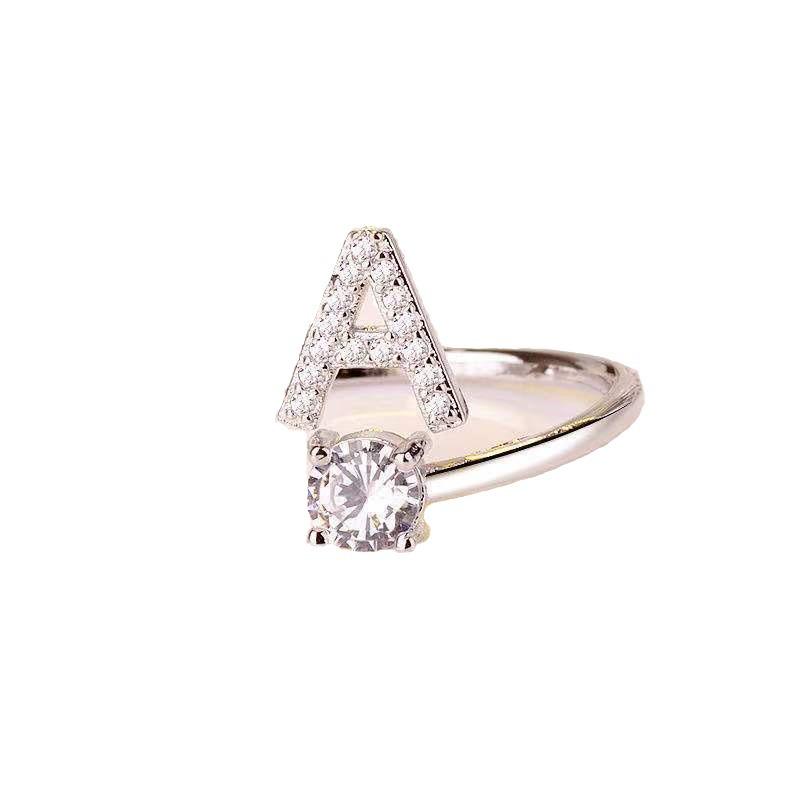 Adjustable Alphabet Rings: Trendy Japanese & Korean Student Accessories
