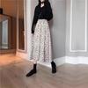 Women's 2024 Floral Print A-Line Midi Skirt - High Waist, Slimming, Hip-Hiding, Fashionable Summer Style