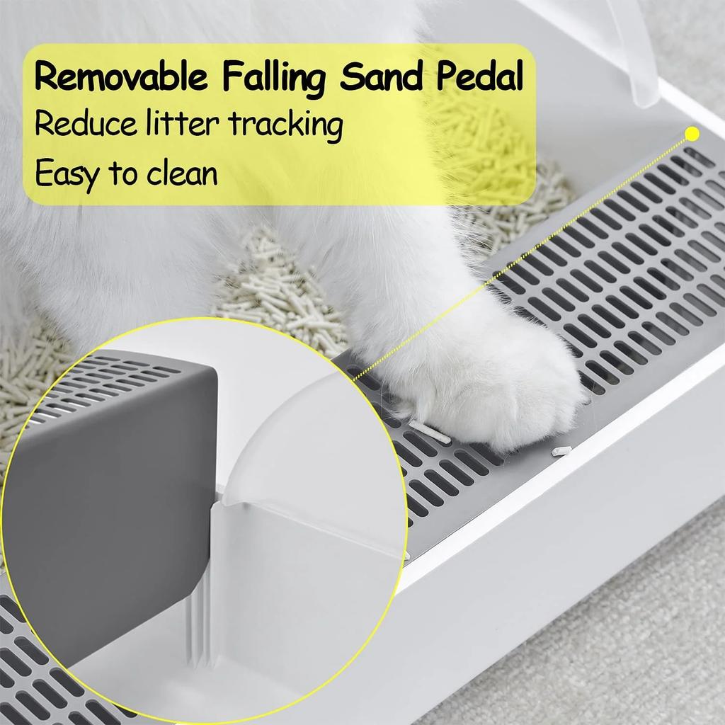 Removable Cover Cat Sand Litter Box Cats Toilet Pet Supplies Lid Cat Litter High-Sides Design Pet Litter Box Pet Supplies Kitten