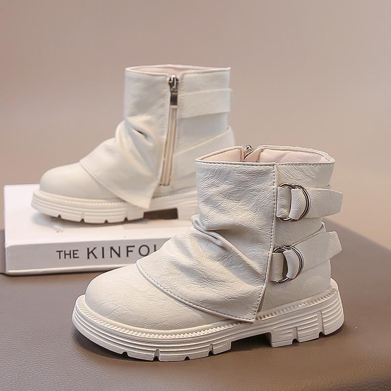 

Girls Short Boots Autumn Winter New Outdoor Non Slip Vintage Comfort Casual Shoes Fashion Side Zipper Wear Resistant Ankle Boots 26