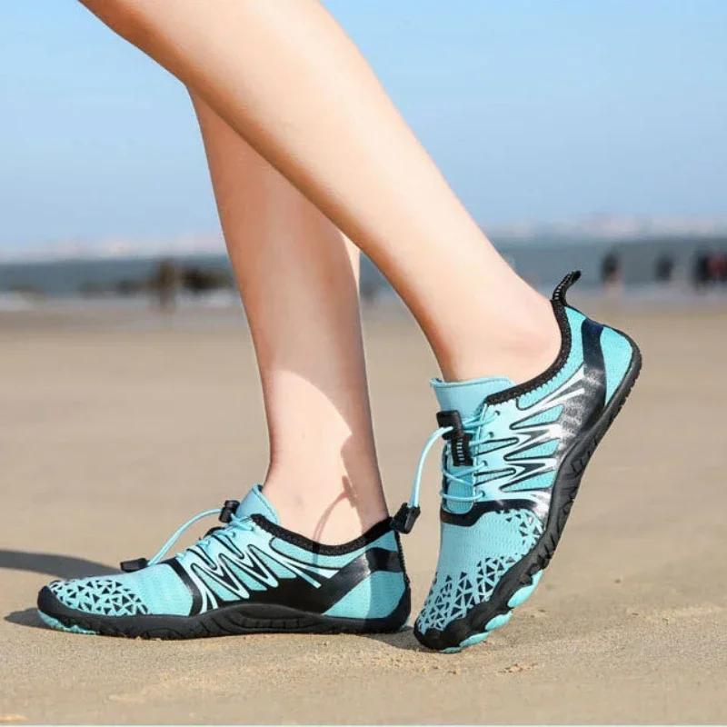 Módní pánské boty do vody Dámské plážové boty do vody Rychleschnoucí sportovní boty naboso Venkovní plážové sandály Plavání Cyklistika Fitness obuv