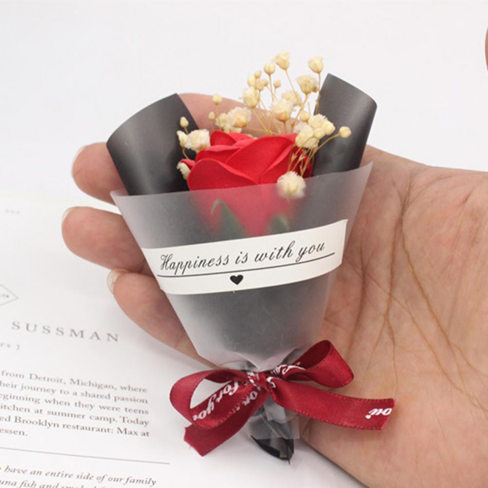 1Pc Mini Foam Soap Rose Flower Wedding Decor Valentine's Day Gift Hands Washing Simulated Soap Flowers Gifts Packing Car Decor