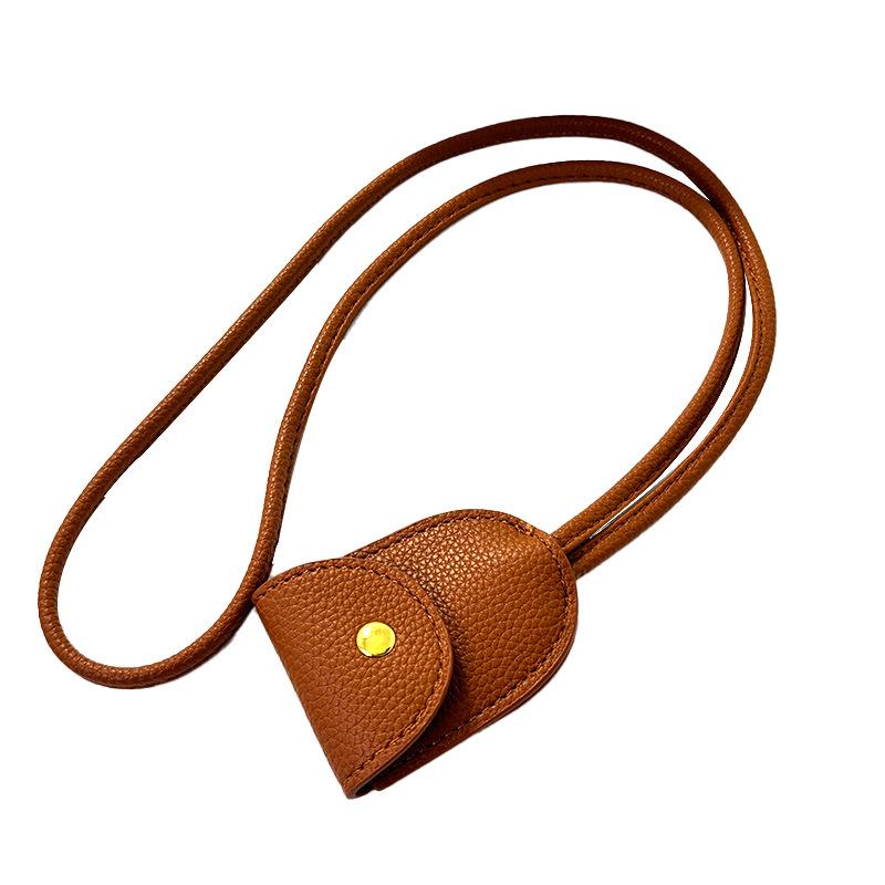 Kompaktowy Minimalistyczny Naszyjnik na Klucze - Saszetka ze Sznurkiem i Smycz dla Mężczyzn i Kobiet