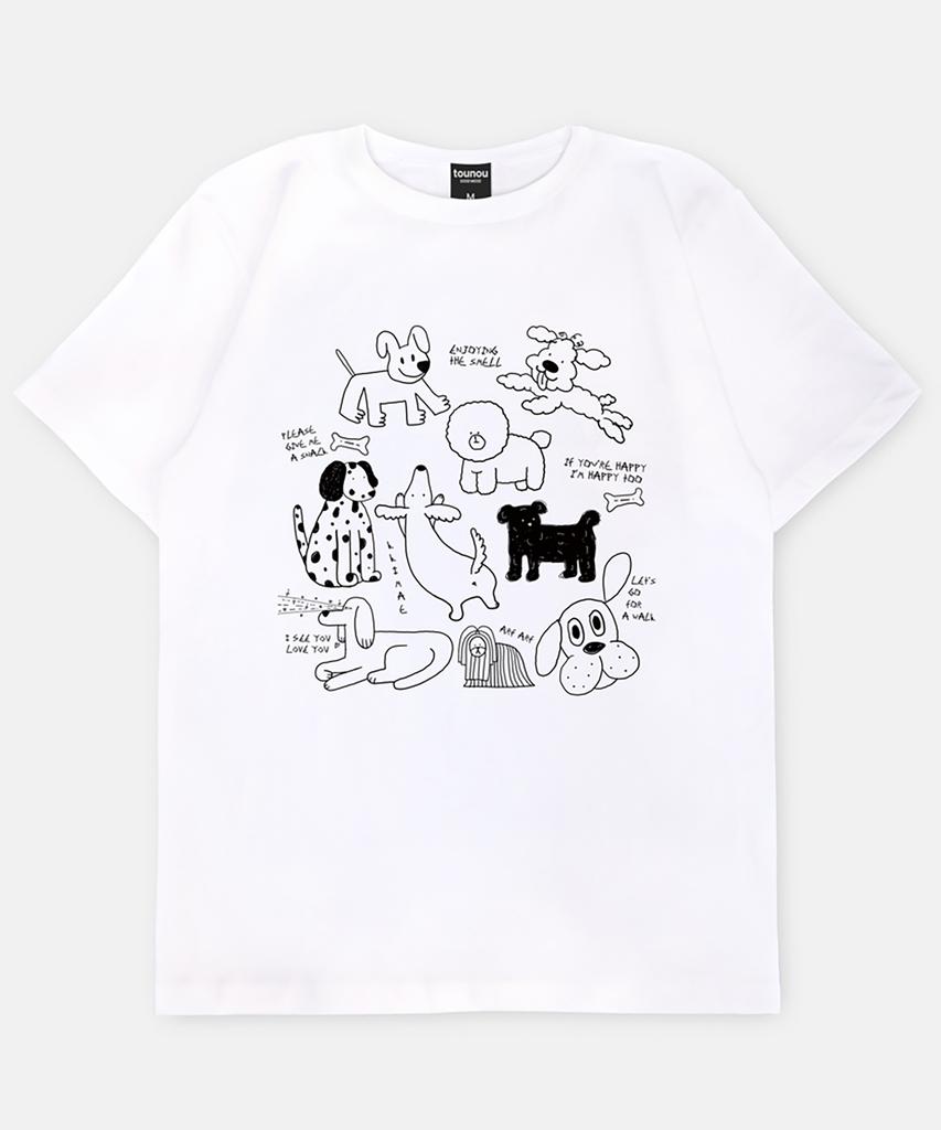 Ttunu Artist Kimae, Puppy Doodles Short Sleeve T-Shirt