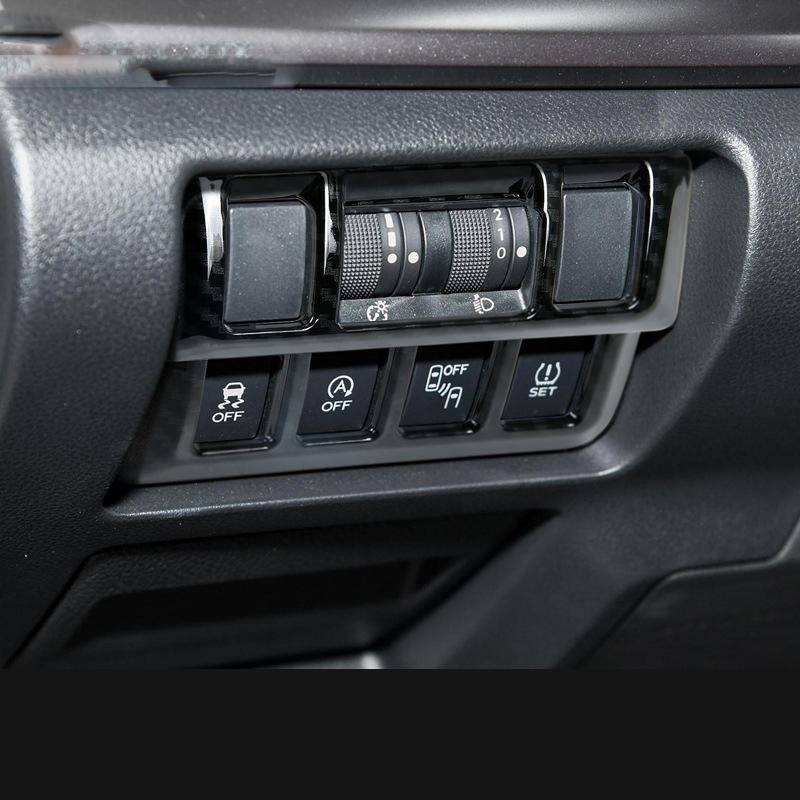 For Subaru Impreza XV 2018-  carbonfiber accessories Gear Shift Panel knob cover door handle window lift button switch cover