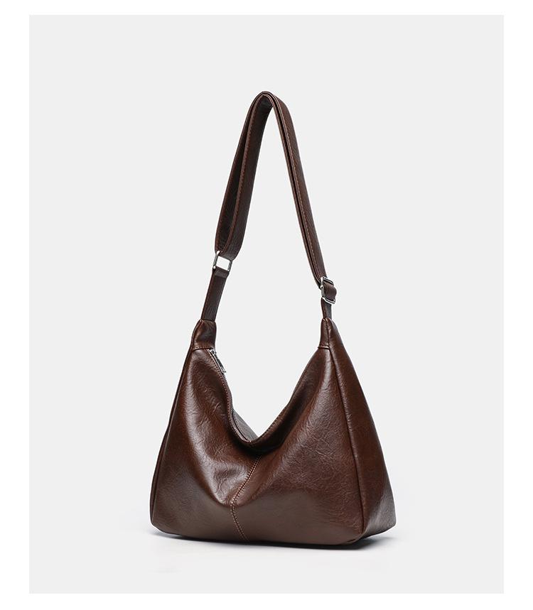 

NEW Women Handbag Ultra Soft Foldable Stylish Slouchy Tote Purses Soft PU Leather Crossbody Bag коричневий