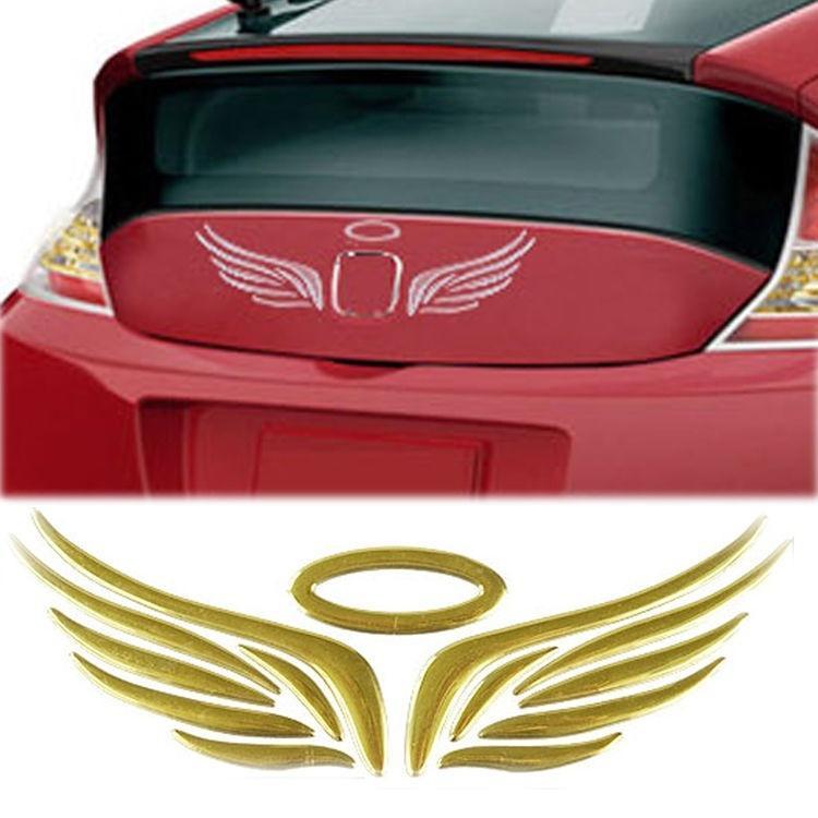 3D Aile ailes d ANGE ANGE autocollant voiture embl/ème chrome argent