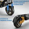Trottinette électrique pliable M5PRO – 1200W – Jusqu’à 80 km – Batterie 48V 20,8Ah – Freins à disque hydrauliques – Siège + coffre