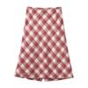 2025 Winter Plus Size Retro Plaid Midi Skirt - Thick Wool for 130-320 Jin