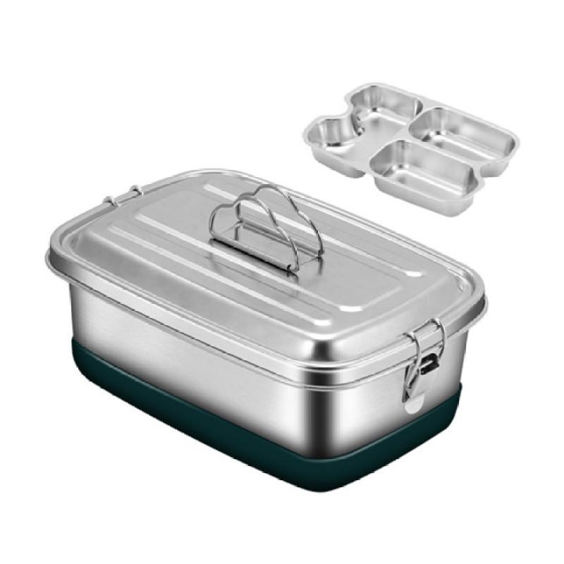 304 Stainless Steel Bento  Box With Compartments Sealed Spillproof Leak-proof Double Layer Lunch Box