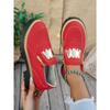 New Large Size Sports Shoes, Muffin Flat Bottom Side Zipper Solid Color Casual Sports Shoes
