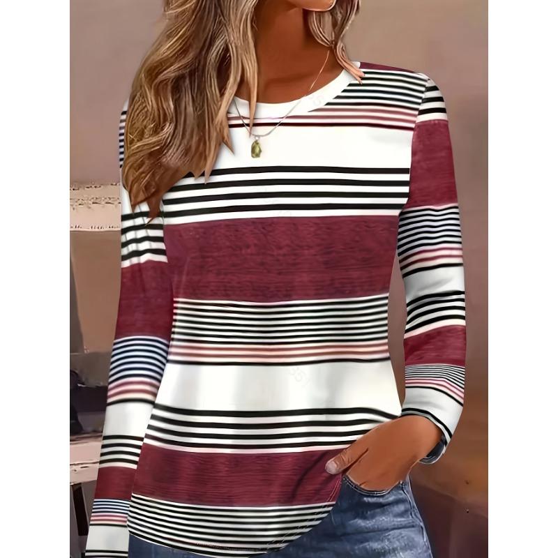 Women's 3D Printed Floral Print T-shirt Fashion Long Sleeve Round Neck Regular Tops Holiday Weekend Spring Autumn