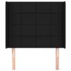 VidaXL Headboard with Ears Black 103x16x118-128 Cm Fabric3119572