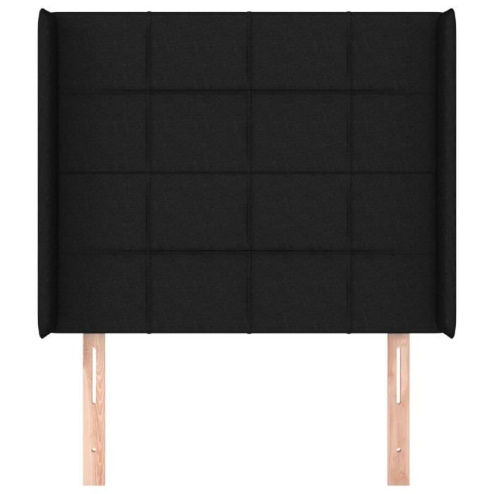 VidaXL Headboard with Ears Black 103x16x118-128 Cm Fabric3119572