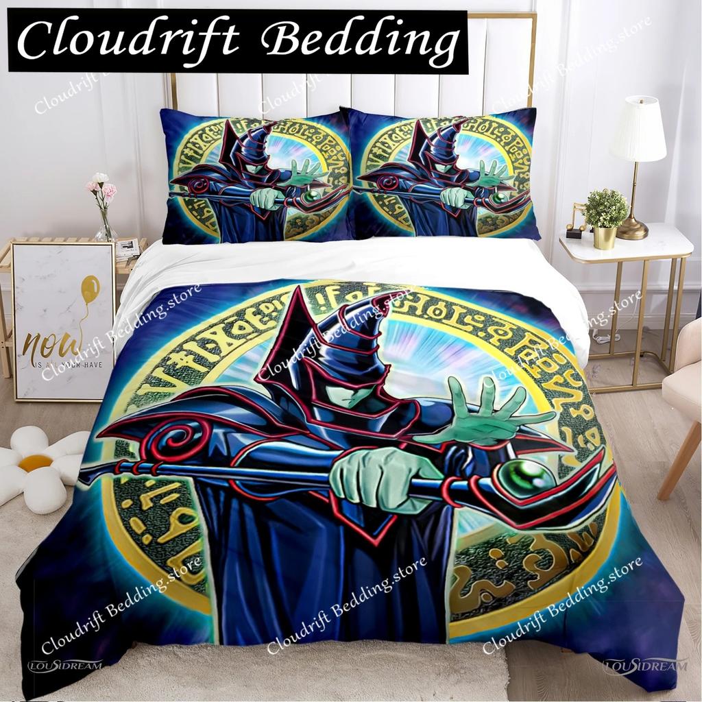 Cartoon Dark Magician Duvet Cover Comforter Fear Bedding set Soft Quilt Cover and Pillowcases for Teens SingleDoubleQueenKing