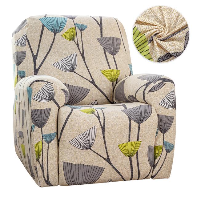 Floral Recliner Sofa Furniture Cover Stretch Reclining Sofa Furniture Slipcovers For Family Room Detachable Lazy Boy Relax Armchair Cover Home Decor