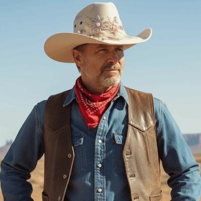 Wide Brim Western Cowboy Cap Woolen Embroidered Cowgirls Visor Cap Ethnic Style Lightweight Sun Protection Knight Hat Summer