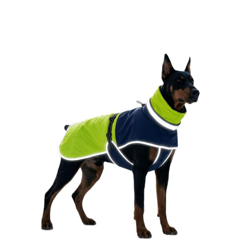 Warm Winter Dog Coat With High Neck Fleece Lining Reflective Stripes Waterproof Windproof Pet Outerwear Small To Extra