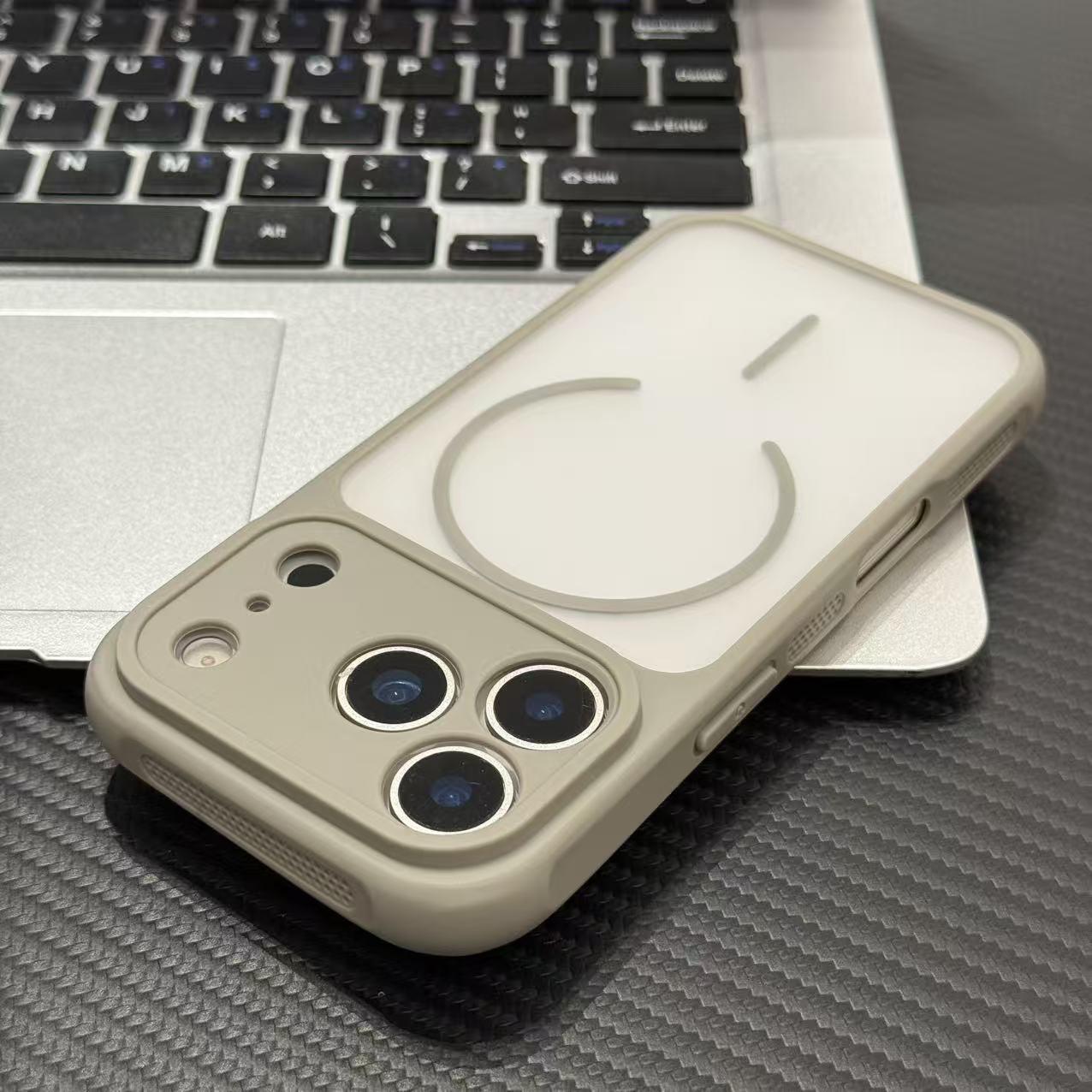 Frosted Magnetic Phone Case for iPhone 16/15 - Full Coverage, Apple 17PROMAX Compatible iPhone 12 Pro Max