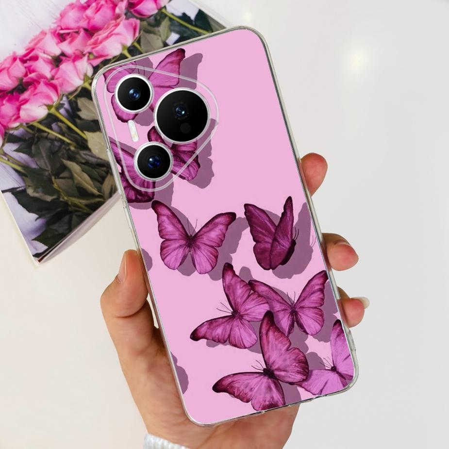 Für Huawei Pura 70 Hülle Niedliche Cartoon Bemalte Abdeckung Klare Silikon Handyhülle Für Huawei Pura 70 Pro Plus Pura70 Pro + Weiche Hülle