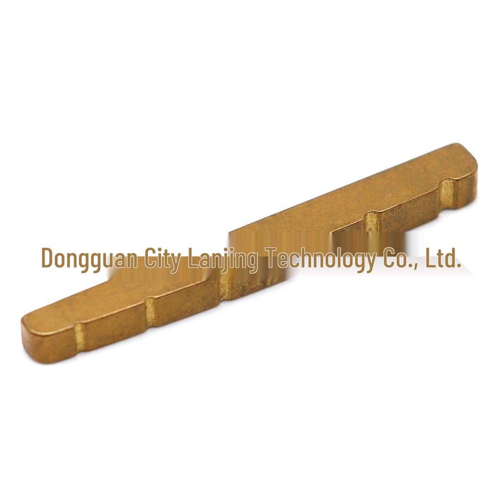 Electric Guitar Brass Nut Bridge Saddle, Six-String 42mm Copper Top Nut, Guitar Accessories