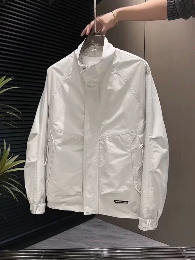 Stand-Up Collar Jacket Men'S Spring And Autumn Korean Version Men'S Casual Top Fashion Youth New Jacket High Fashion