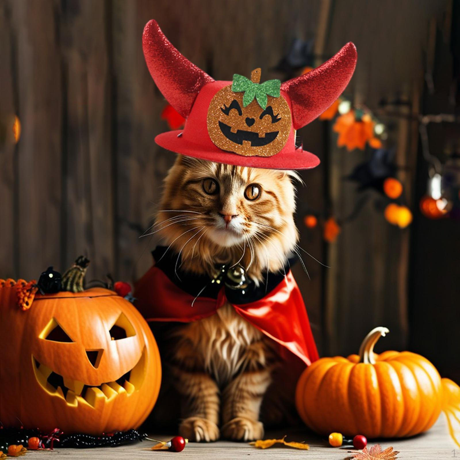 

Хэллоуин Шапка для питомца для собаки и кошки Смешная Декоративная Удобная Праздничные принадлежности Наряжаться Red Smile Pumpkin