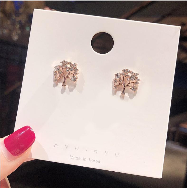 

Элегантные серьги «Дерево желаний»: Японский и корейский дизайн с серебряной иглой для женщин