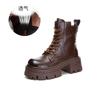 Leather Martin Boots Women's 2025 Autumn and Winter New Women's High-heeled Retro Polished Short Boots Casual Versatile Thin Women's Boots