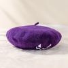 Embroidered Halloween Beret for Adults and Teens, Soft Fabric Hat for Party Dressing, Photos, and Fall Wear Style