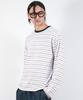 Deumakeu M Multi Stripe Long Sleeve Tee - White