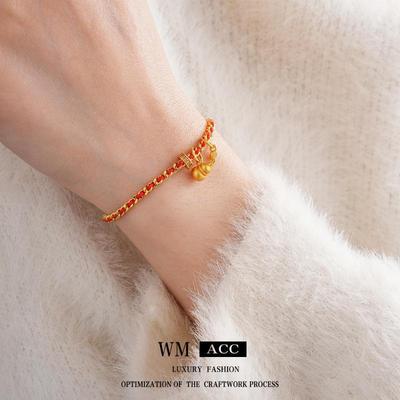 Vergoldetes Zirkon Liebeskürbis Armband: Retro Mode Schmuck im chinesischen Stil