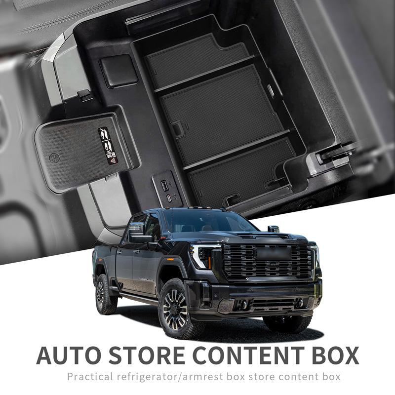 For GMC Sierra -2024  Armrest Box Storage Box Modification Stowing Tidying Box Car Internal Accessories