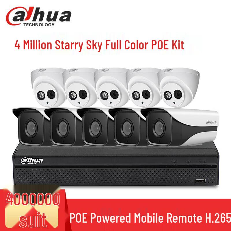 Dahua 4MP PoE Outdoor Surveillance System Kit