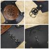 Medieval Knee Armors Nordic Vikinges Knee Brace Leather Embossed Knee Pads Knightes Leg Guards for Halloween Cosplay