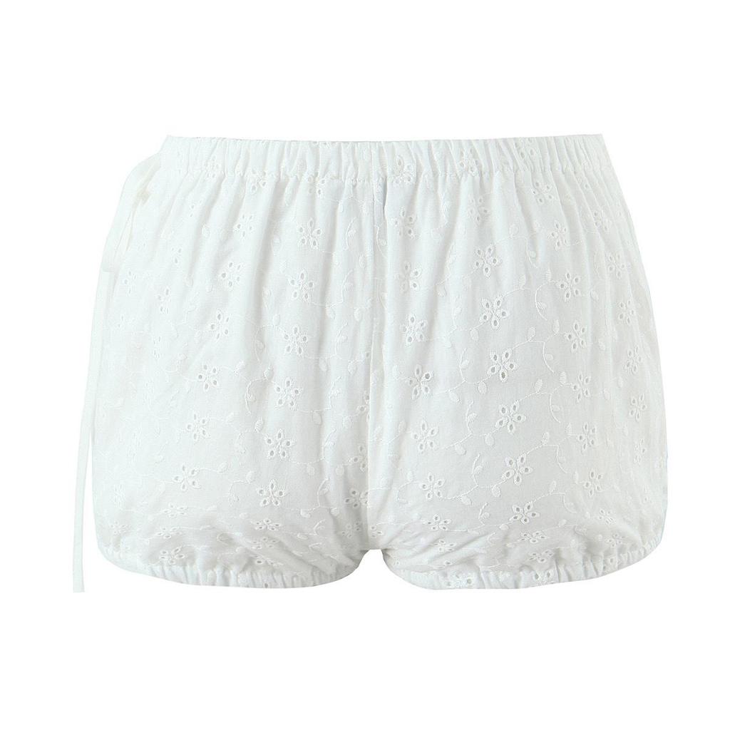 Lace Trim Bubble Sleeve Top & Skort Set - Women's Summer Two-Piece