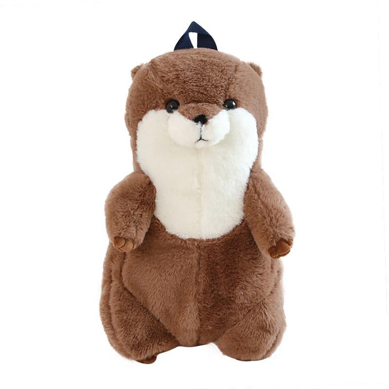 Toy Stuffed Animal Otter Backpack Short Plush Kids Lovely Bag Gift Birthday