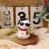 Resin Santa Claus Sculpture Xmas Snowman Figurines W/ Middle Finger Santa Claus Snowman Statue for Home Winter Desk Table Office