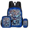 Kids 3Pcs Set Backpack Football Star Rucksack Best Gift Student School Shoulder Bag Pencil Bags M-Messis Bookbag